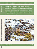 Effects of climate variation on the breeding ecology of Arctic shorebirds