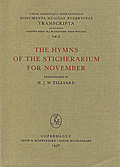 The Hymns of the Sticherarium  for November
